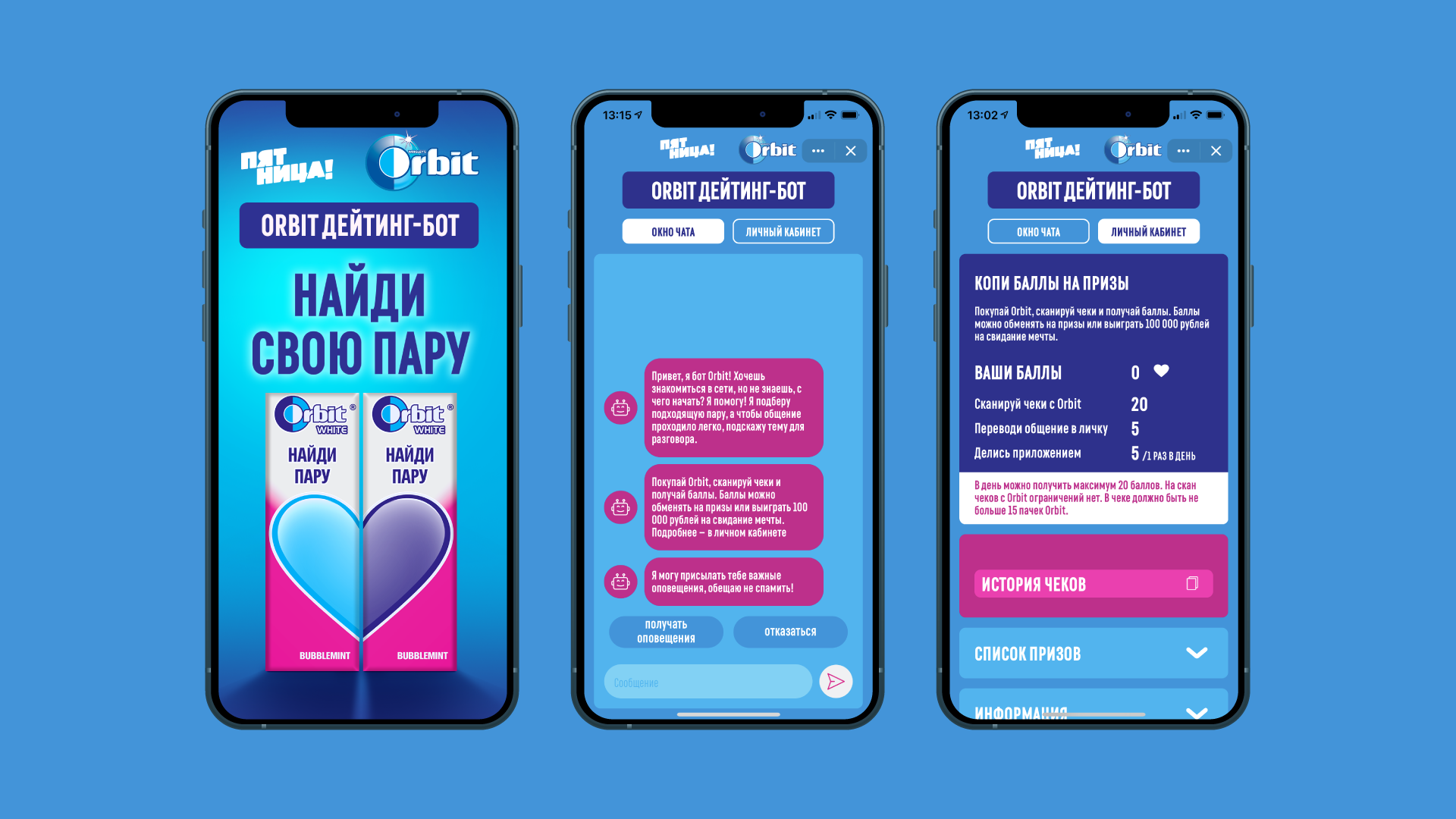 Картинка Кейс «Пятницы!» и Orbit: как запустить дейтинг-бот и провести 11 тысяч онлайн-свиданий