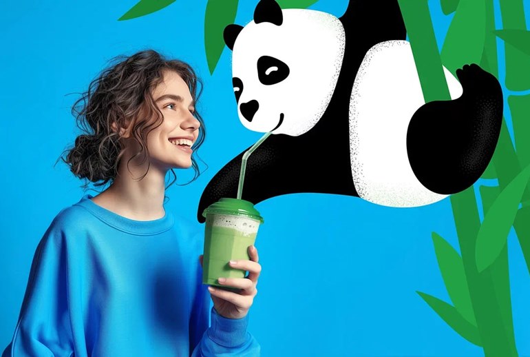 Картинка У бренда Hungry Panda от «Русагро» появилась прыгающая по упаковке панда