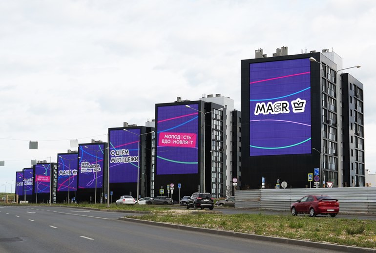 Картинка В Самаре появился комплекс медиафасадов длиной в полкилометра