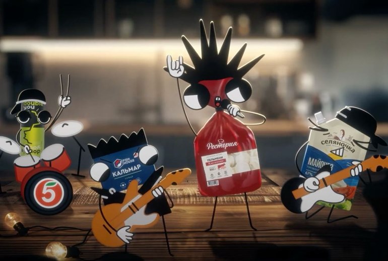 Картинка Йоу, бро: продукты «Пятерочки» превратились в рэп- и рок-звезд