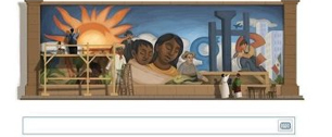 Картинка Google отметила логотипом-дудлом день рождения художника Диего Риверы