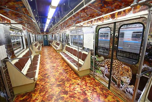 Картинка В Московском метрополитене появился «Полосатый экспресс»