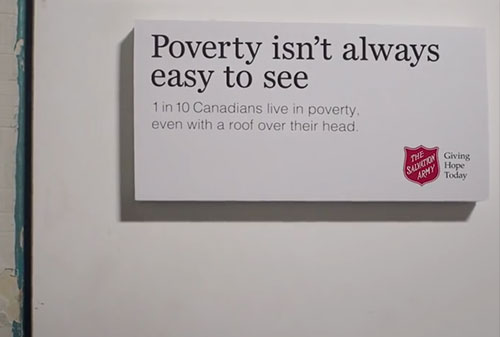 Картинка Канадские креативщики помогли людям увидеть бедность