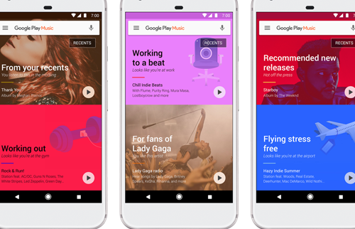 Картинка Сервис Google Play Music сможет предлагать плейлисты на основе местоположения и занятий пользователя