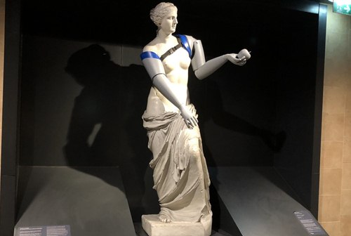 Картинка Социальная реклама: Венера Милосская в Париже получила протезы и теперь держит яблоко