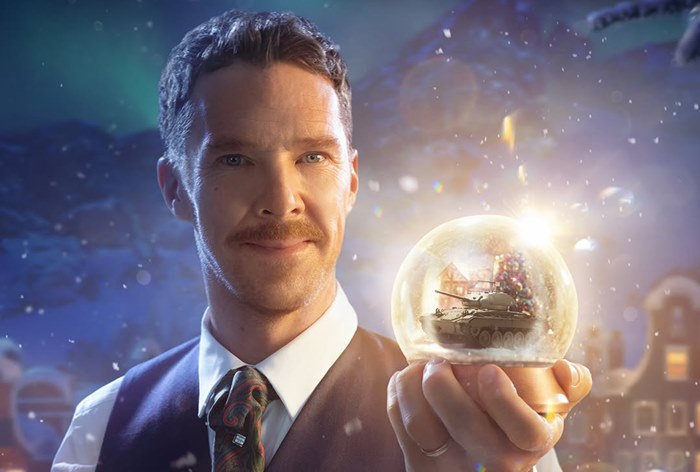 Изображение к Бенедикт Камбербэтч провел сеанс психотерапии ради World of Tanks и Рождества