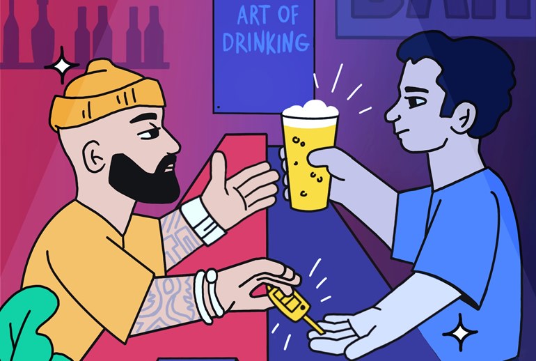 Картинка AB InBev Efes и художник Александр Тито запустили кампанию по ответственному потреблению алкоголя Art of drinking 