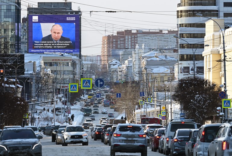 Картинка Более 17,2 млн человек увидели цитаты президента РФ на медиафасадах