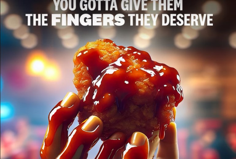Картинка KFC обыграла множество пальцев от ИИ в своей рекламе 