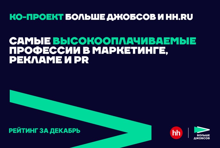 Картинка 10 самых высокооплачиваемых вакансий декабря в рекламе, PR и маркетинге – подборка hh.ru