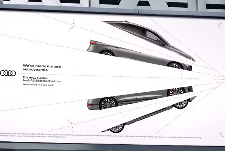 Картинка Audi сложил электромобиль A6 e-tron как бумажный самолетик 