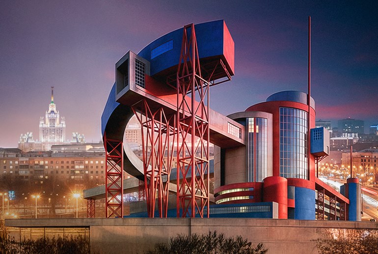 Картинка Рекламщики посмотрели на Москву через призму авангардиста Якова Чернихова