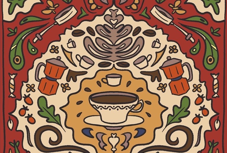 Картинка Студенты Bang Bang Education нарисовали коллекционные карточки для Skuratov Coffee