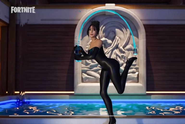 Картинка Ким Кардашьян повторила фото с шампанским ради Fortnite