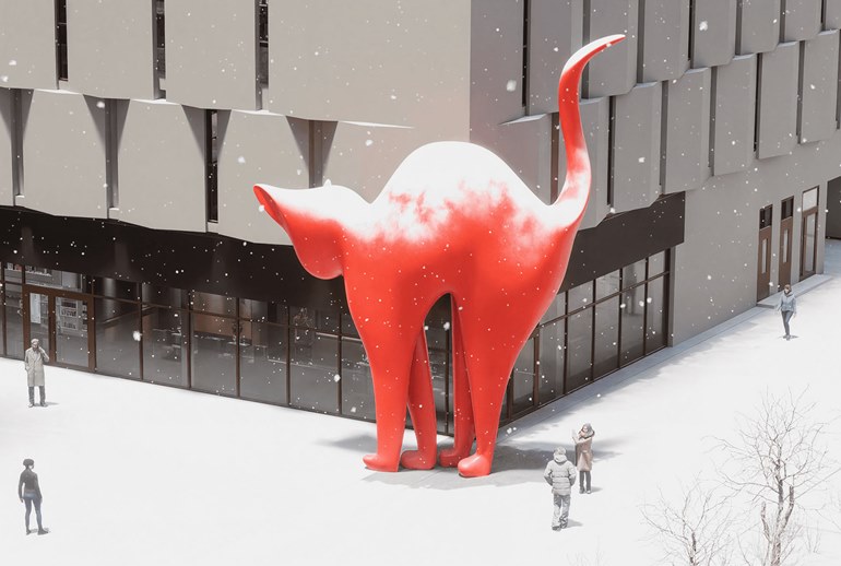 Картинка Студия Лебедева запустила красного кота в тюменский ЖК