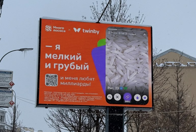 Картинка Twinby и «Много лосося» рассказали о неидеальностях через билборды