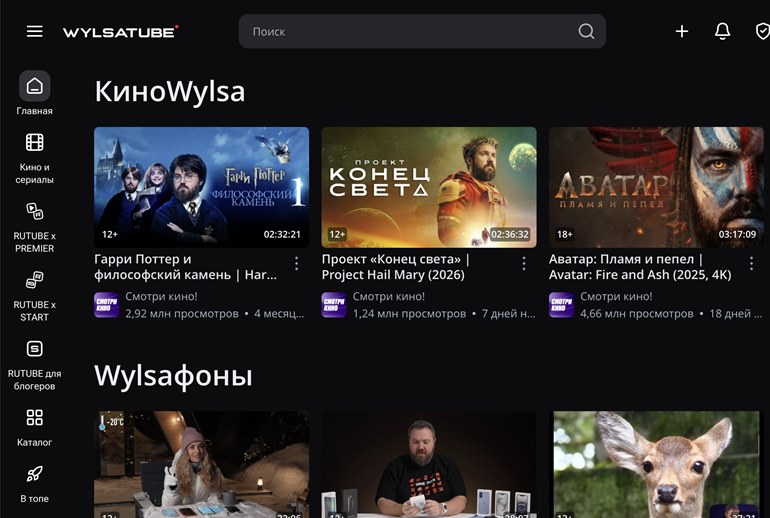 Картинка Rutube на один день стал WylsaTube