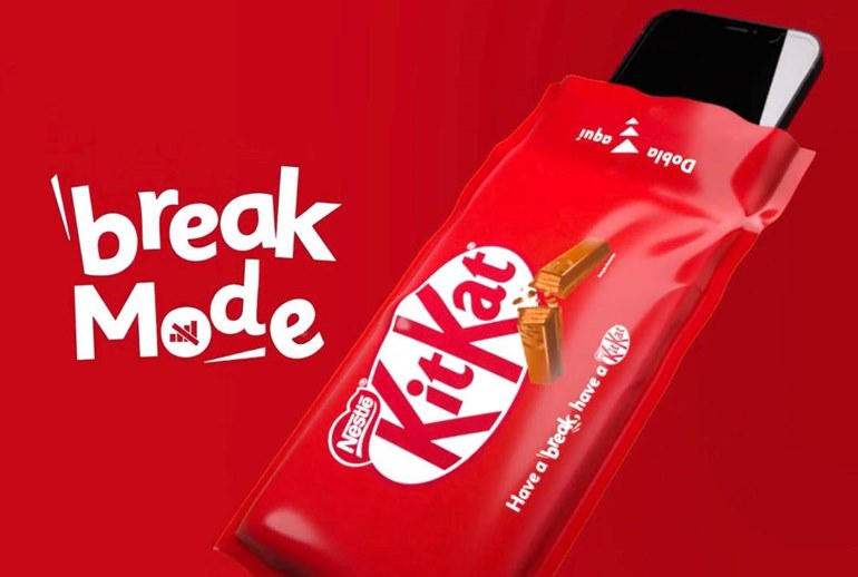 Картинка KitKat превратил свою упаковку в инструмент цифрового детокса