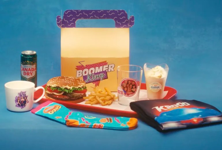 Картинка «Бургер Кинг» зовет бумеров в фастфуд через рекламу Boomer King