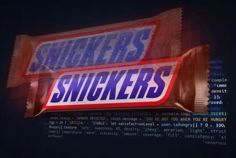 Картинка Snickers создал «цифровой батончик» для ChatGPT