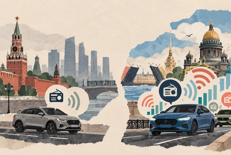 Петербург обогнал Москву по количеству автомобильной рекламы на радио