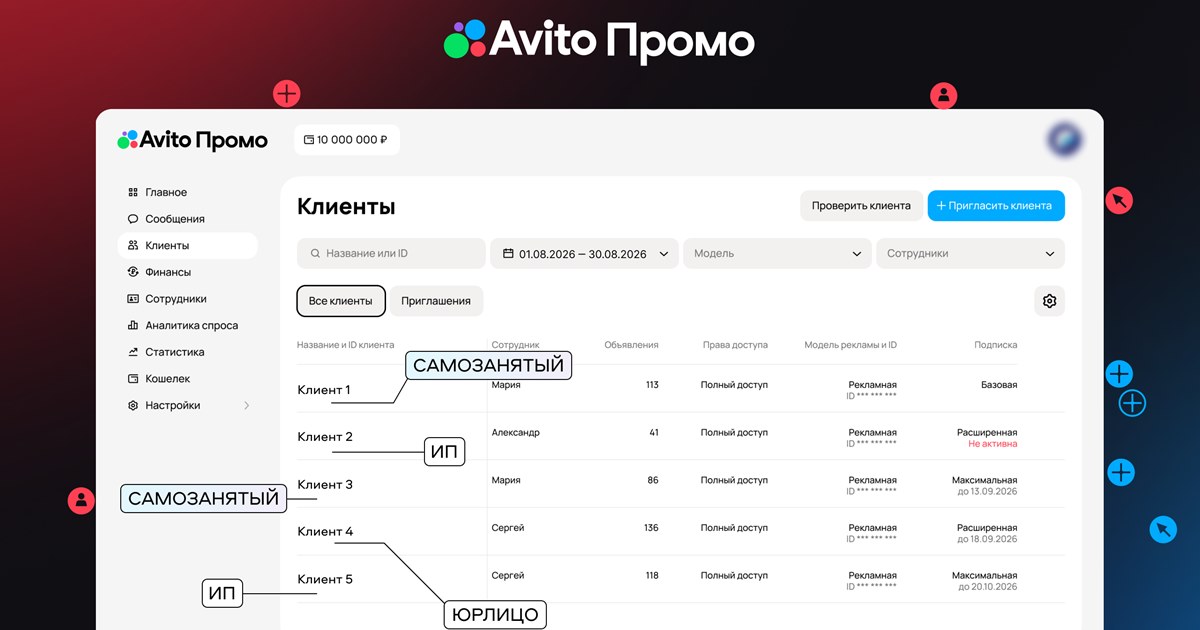 «Авито» открыл рекламным агентствам доступ к самозанятым селлерам