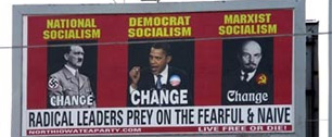 Картинка Движение "Чаепитие" сравнило Обаму с Гитлером и Лениным