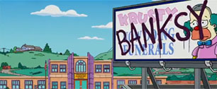 Картинка Бэнкси создал заставку для "Симпсонов"