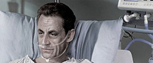 Картинка Николя Саркози изобразили в рекламе эвтаназии