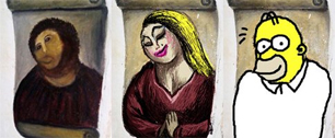 Картинка Гомер Симпсон стал субъектом религиозной живописи