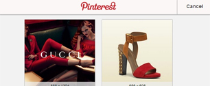 Картинка Баннер от Gucci интегрировали с Pinterest