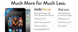 Картинка Amazon атаковала Apple в рекламе Kindle Fire HD