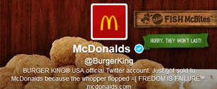 Картинка Twitter Burger King взломали и поменяли аватар на лого McDonalds