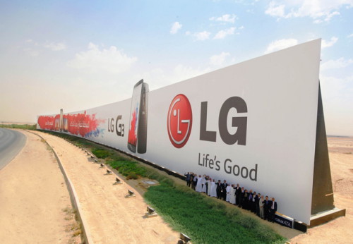 Картинка Смартфон LG G3 будет рекламировать самый большой биллборд в мире   