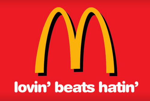 Картинка McDonalds открестилась от слогана о любви и ненависти