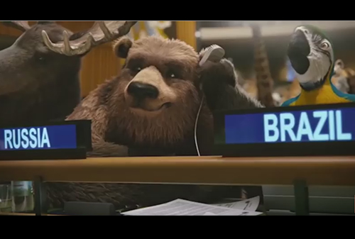 Картинка В ролике про Генассамблею ООН Россия выступила в роли бурого медведя