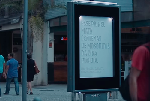 Картинка В Бразилии придумали рекламные щиты, которые убивают комаров
