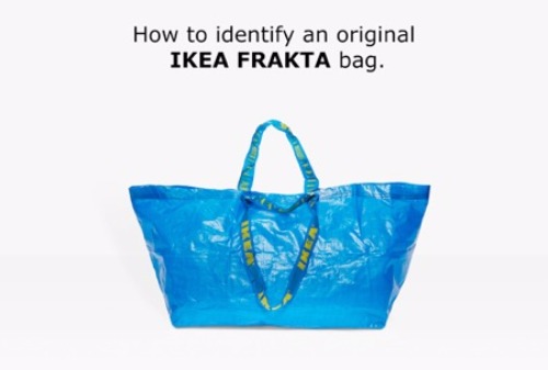 Картинка Ikea ответила на троллинг Balenciaga с синей сумкой