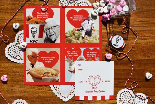 Картинка KFC придумала валентинки с запахом жареной курицы