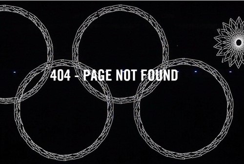 Картинка МОК использует фото нераскрывшегося кольца Сочи-2014 для «ошибки 404»