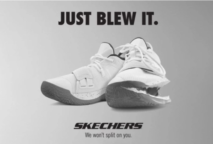 Картинка Skechers высмеял лопнувший кроссовок Nike в своей новой рекламе
