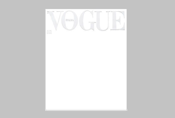 Итальянский Vogue впервые вышел с пустой обложкой