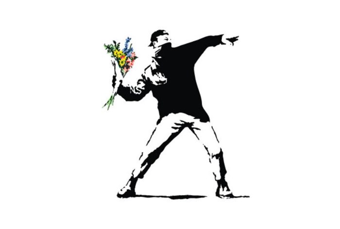 Картинка Производитель открыток лишил Бэнкси прав на знаменитое граффити Flower Thrower